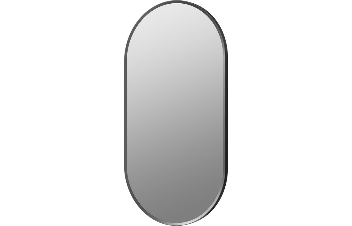 Niko 800x400mm Oblong Mirror - Matt Black