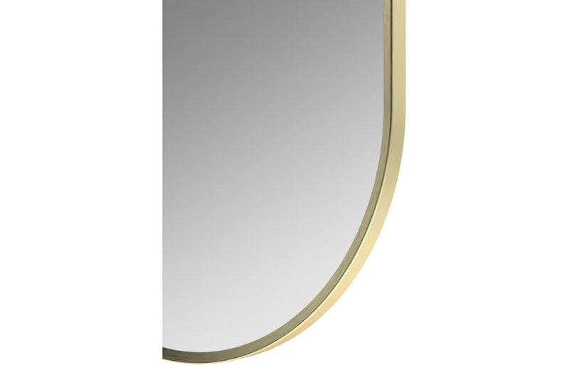 Niko 800x400mm Oblong Mirror - Brushed Brass