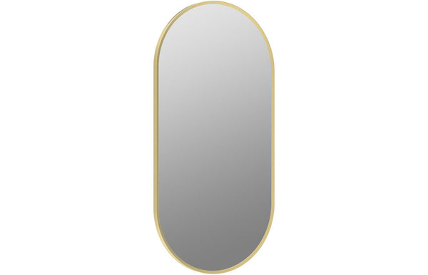 Niko 800x400mm Oblong Mirror - Brushed Brass