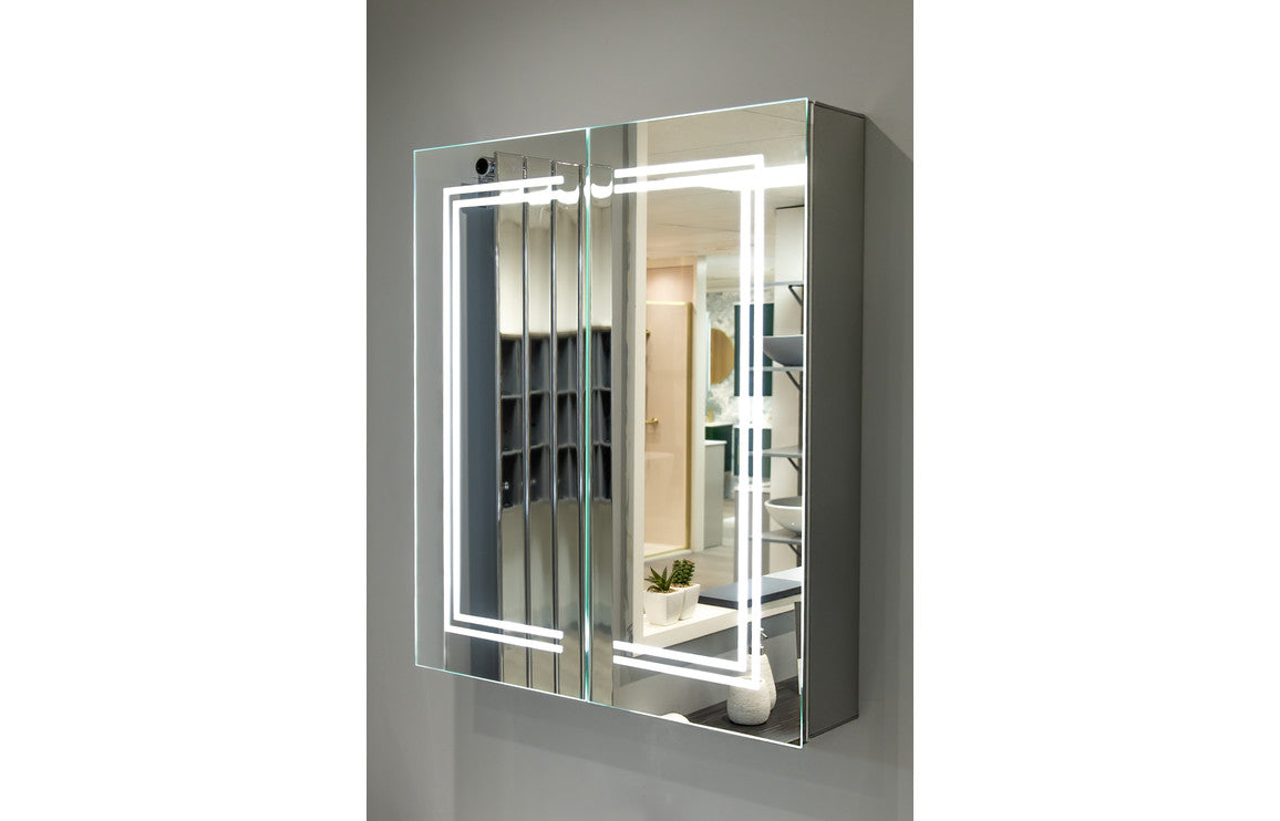 Zara 600mm 2 Door Front-Lit LED Mirror Cabinet