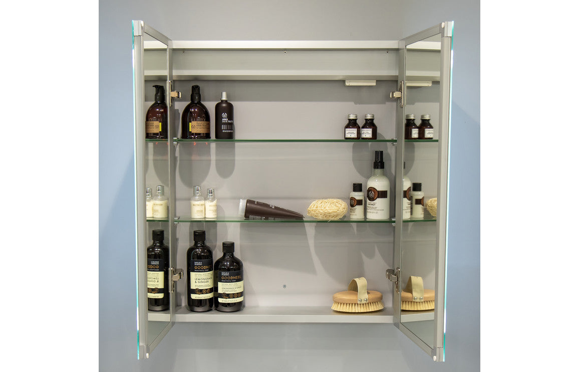 Zara 600mm 2 Door Front-Lit LED Mirror Cabinet