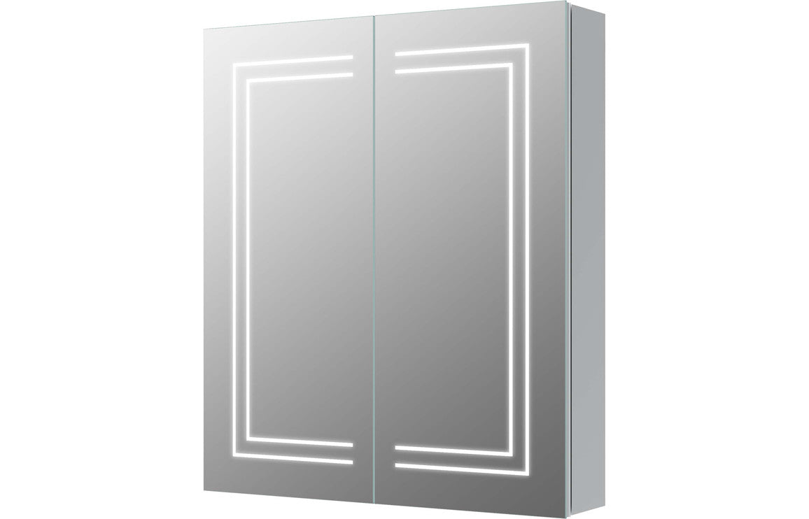 Zara 600mm 2 Door Front-Lit LED Mirror Cabinet