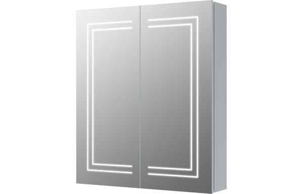 Zara 600mm 2 Door Front-Lit LED Mirror Cabinet