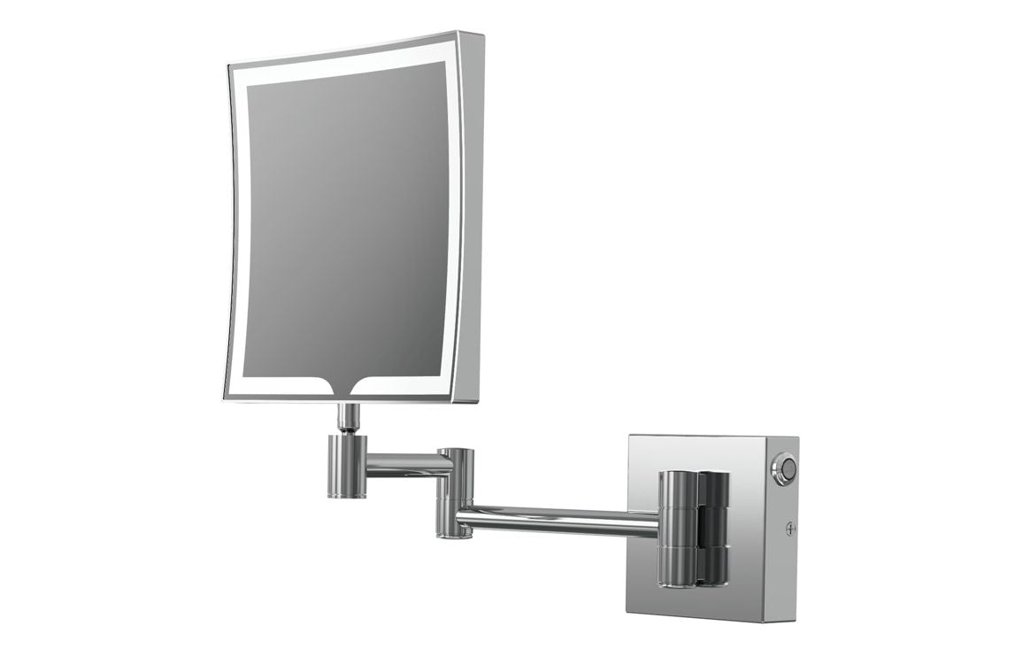 Mire Square LED Cosmetic Mirror - Chrome