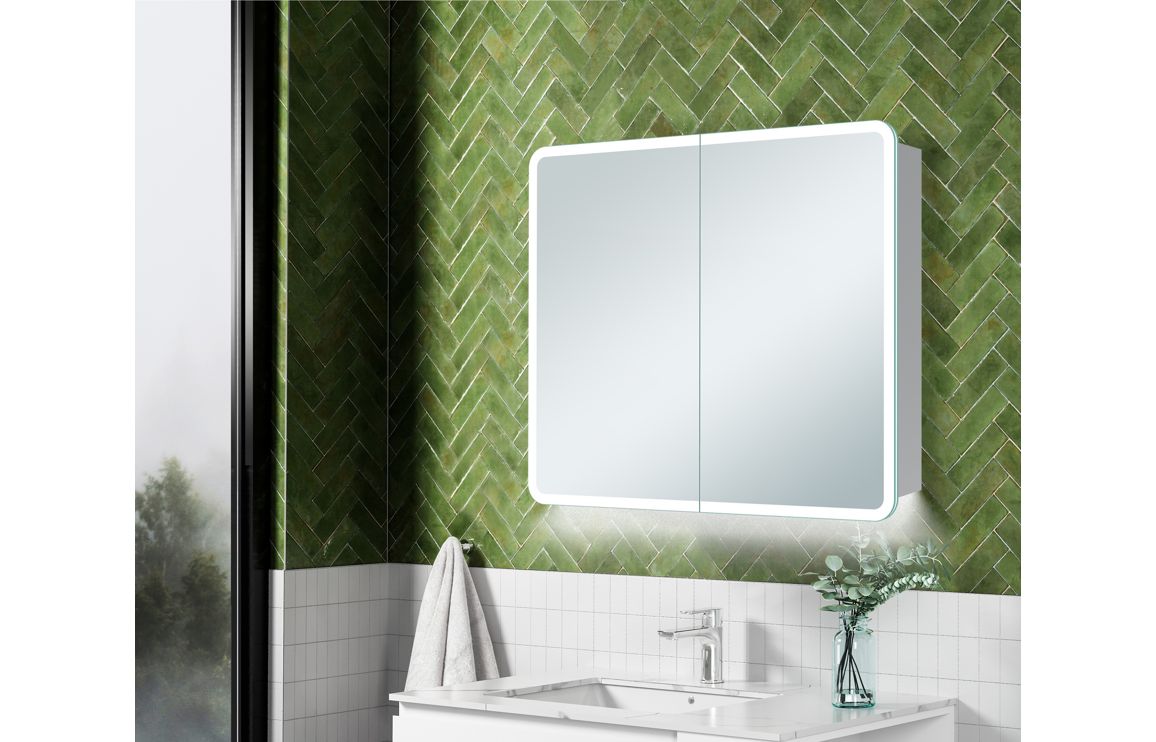 Amara 600mm 2 Door LED Mirrored Cabinet