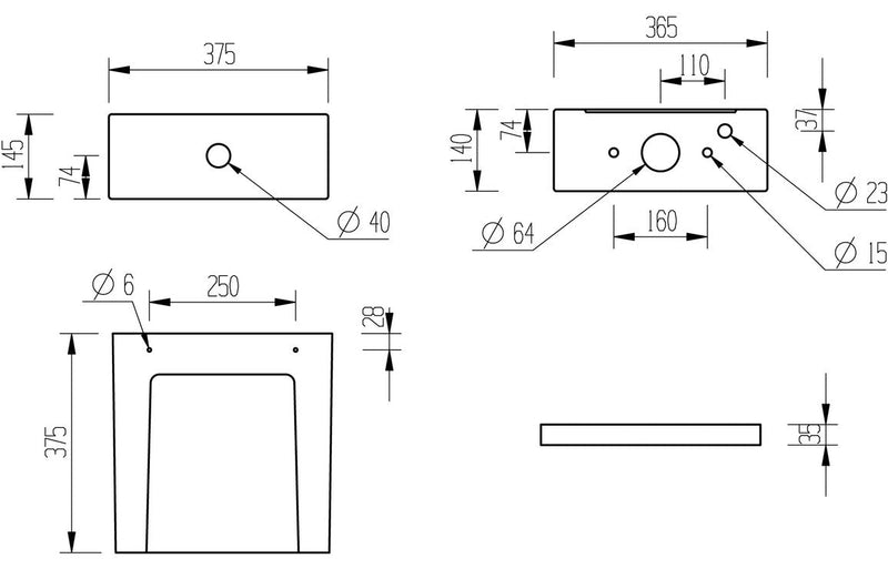 Dania Rimless Close Coupled Open Back WC & Soft Close Seat