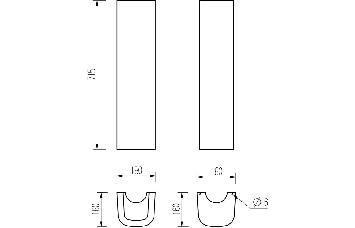 Dania 555x430mm 1TH Basin & Full Pedestal