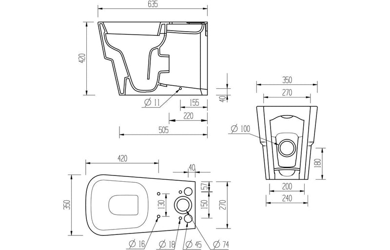 Alure Close Coupled WC & Soft Close Seat