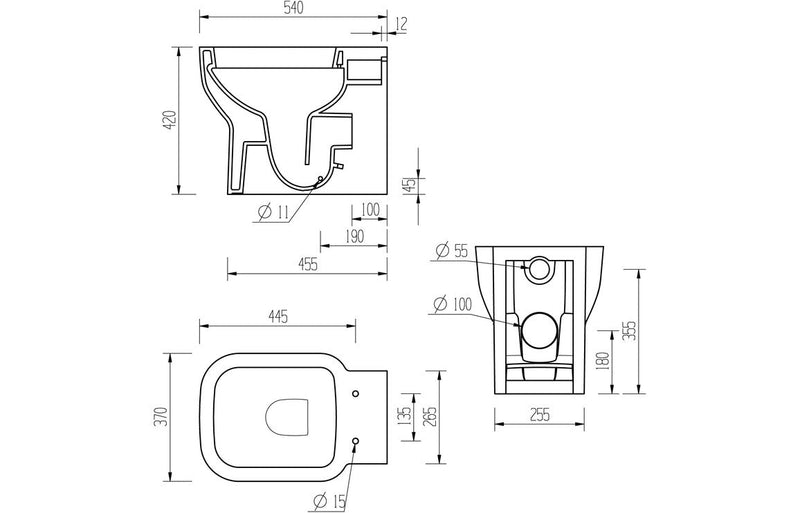 Hamilton Back To Wall WC & Soft Close Seat