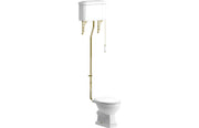 York High Level WC w/Brushed Brass Finish & Soft Close Seat