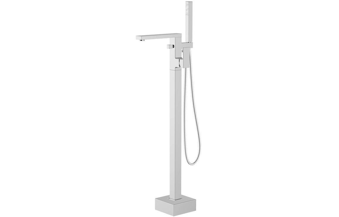 Zed Floor Standing Bath/Shower Mixer - Chrome
