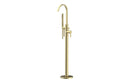 Evolve Floor Standing Bath/Shower Mixer - Brushed Brass
