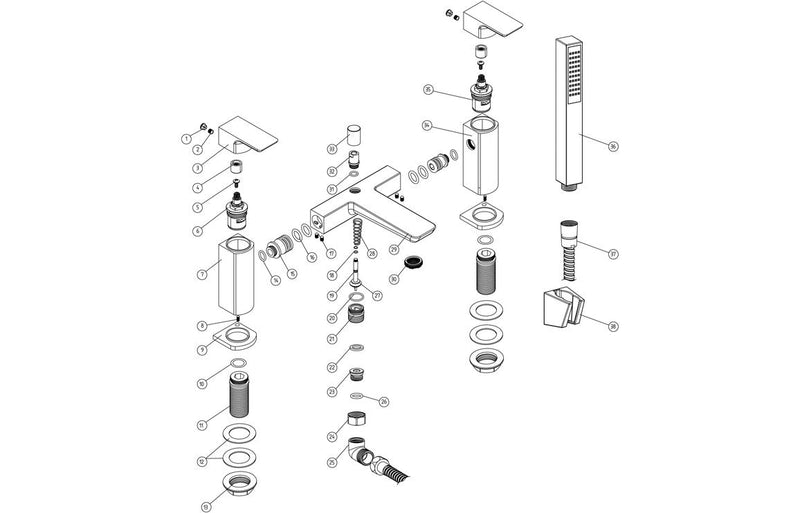 Beyra Bath/Shower Mixer - Chrome