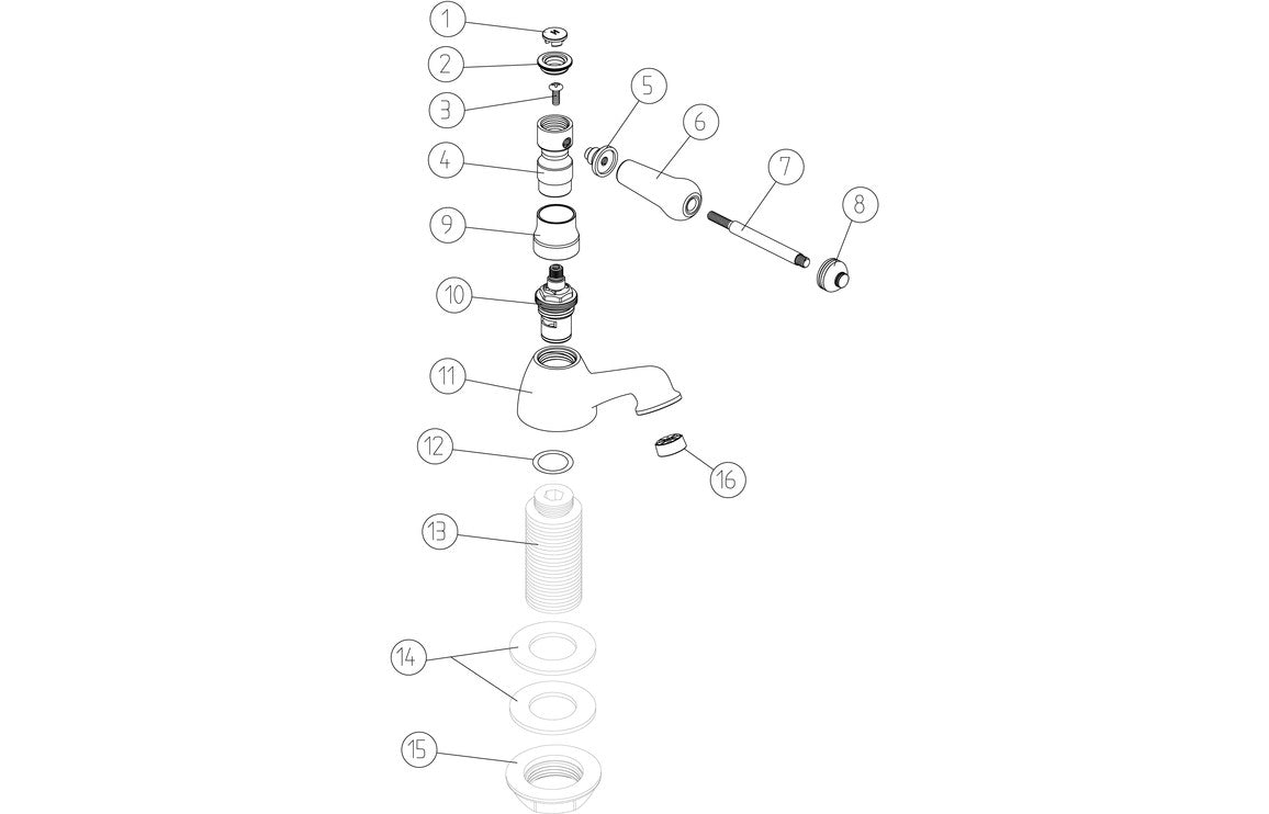 Ossia Bath Pillar Taps - Chrome