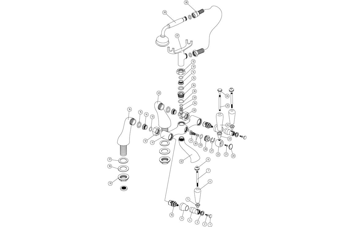 Ossia Bath/Shower Mixer - Chrome