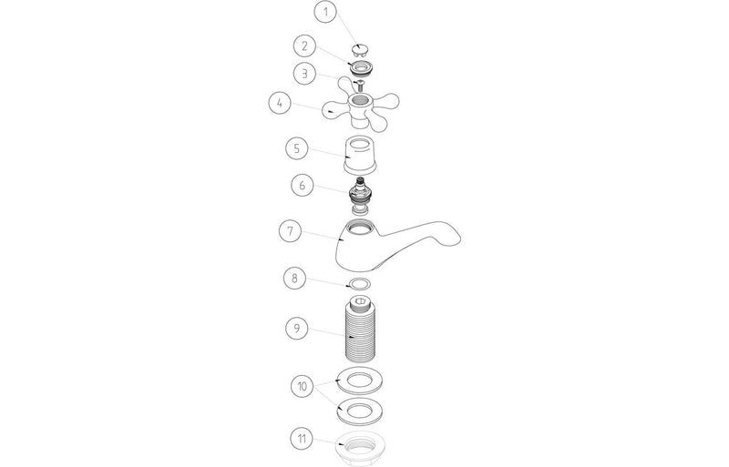 Zafira Bath Pillar Taps - Chrome