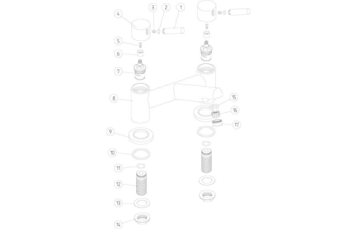 Lucy Bath Filler - Chrome