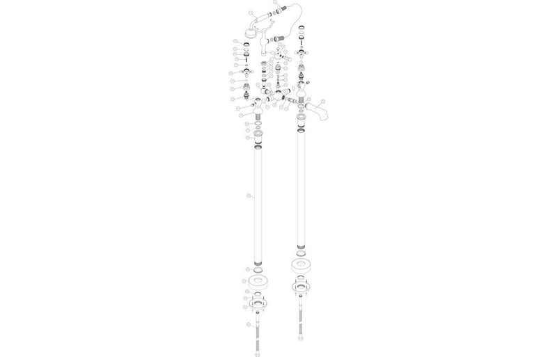 York Floor Standing Bath/Shower Mixer & Shower Kit - Chrome