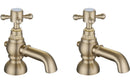 York Bath Pillar Taps - Brushed Brass
