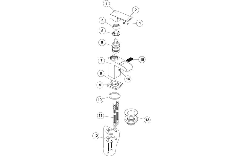 Nivola Basin Mixer - Chrome
