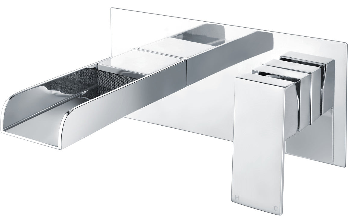 Nivola Wall Mounted Basin Mixer - Chrome
