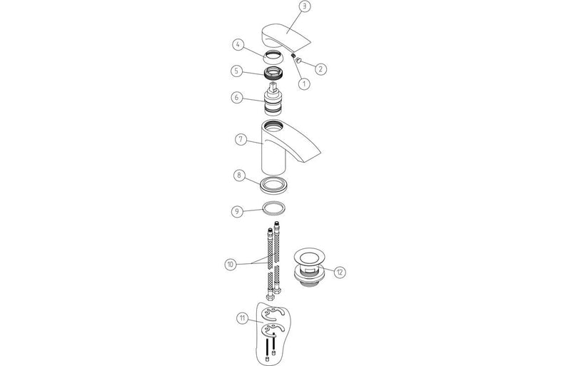 Vesti Basin Mixer - Chrome