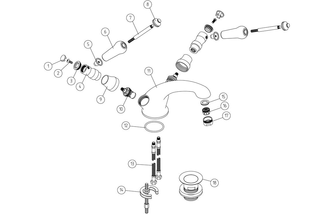 Ossia Basin Mixer - Chrome