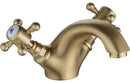 York Basin Mixer & Pop Up Waste - Brushed Brass