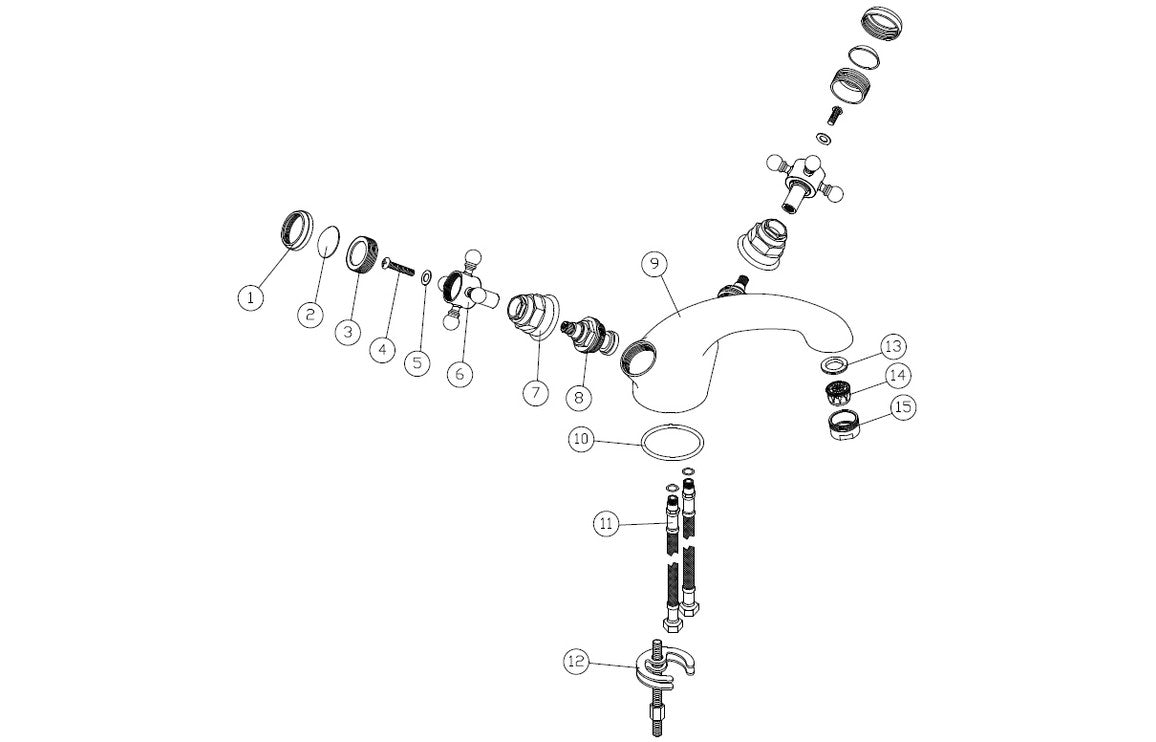 York Basin Mixer & Pop Up Waste - Brushed Brass