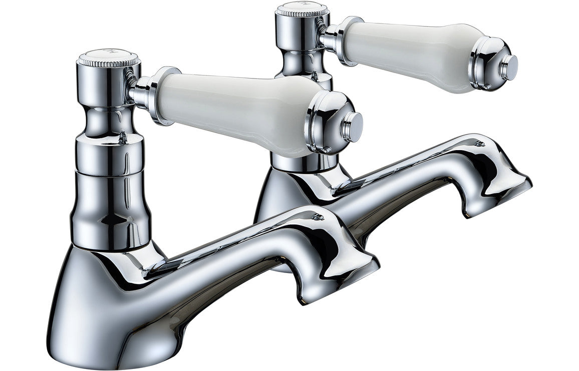 Ossia Basin Pillar Taps - Chrome