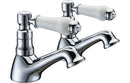 Ossia Basin Pillar Taps - Chrome