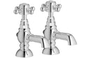 York Basin Pillar Taps - Chrome