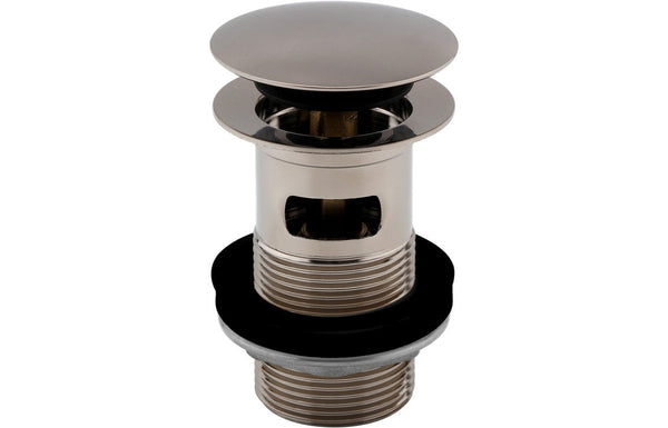 Vema Slotted Push Button Waste - Stainless Steel