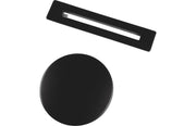 Floor Standing Bath Overflow & Waste Cover - Black