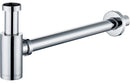 Modern Bottle Trap Extension & Flange - Chrome