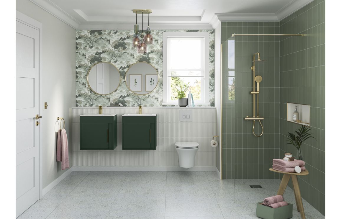 Evolve 510mm Wall Hung Unit Inc. Basin - Matt Antique Rose