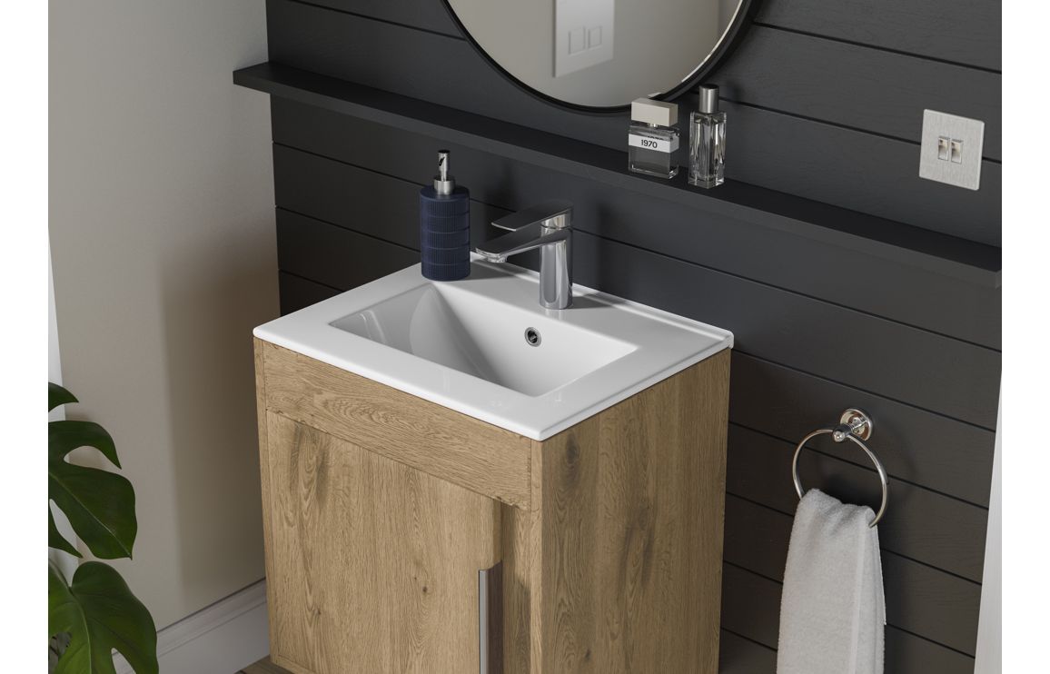 Evolve 510mm Floor Standing Unit Inc. Basin - Seville Oak