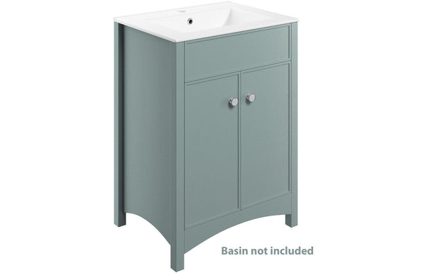 Luminara 610mm Floor Standing Basin Unit (exc. Basin) - Sea Green Ash