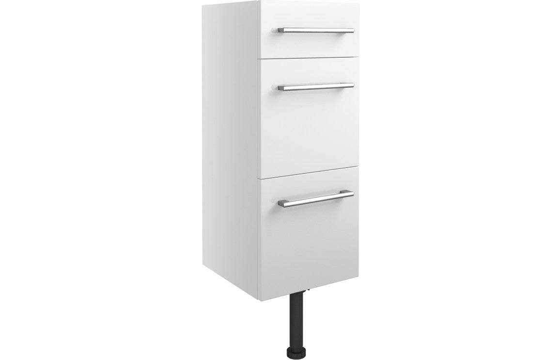 Aria 300mm 3 Drawer Unit - White Gloss