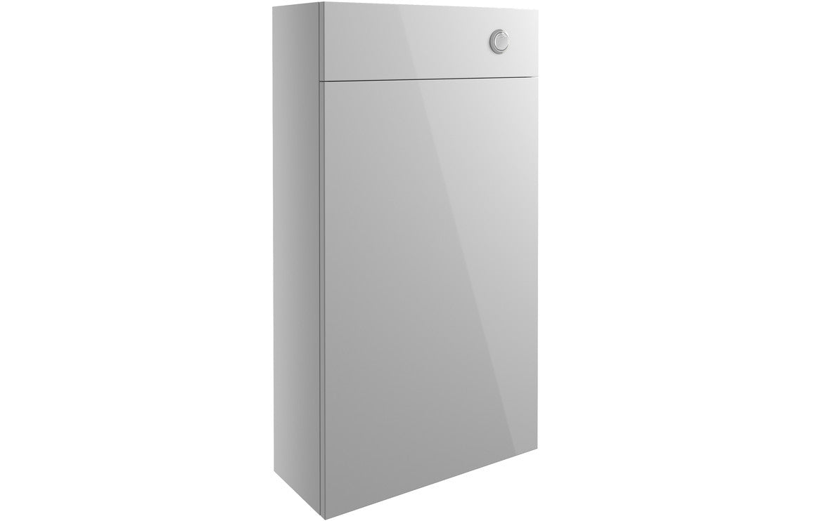 Aria 500mm Slim WC Unit - Light Grey Gloss