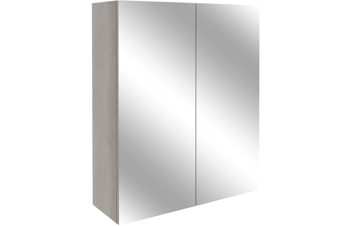 Aria 600mm Mirrored Unit - Nebraska Oak
