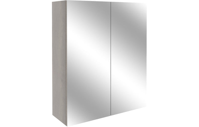 Aria 600mm Mirrored Unit - Nebraska Oak