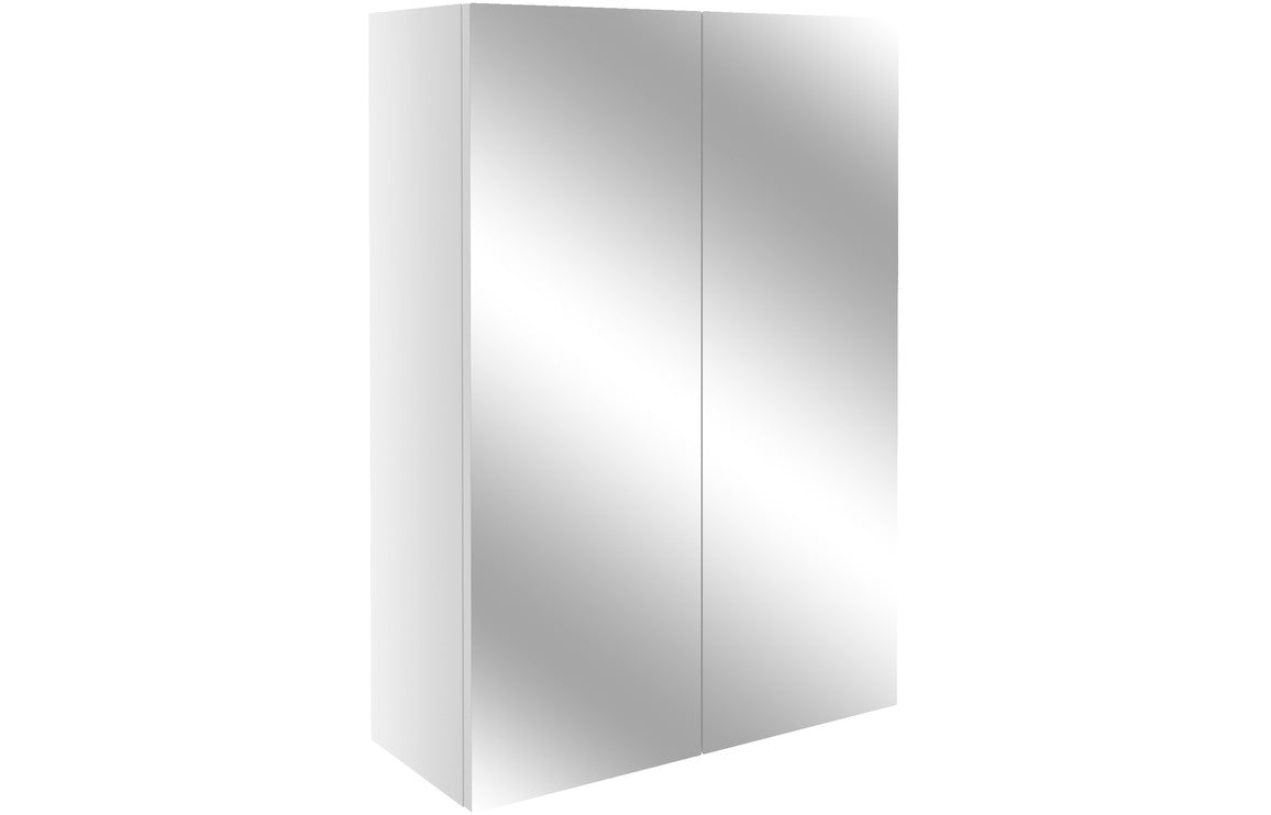 Aria 500mm Mirrored Unit - White Gloss
