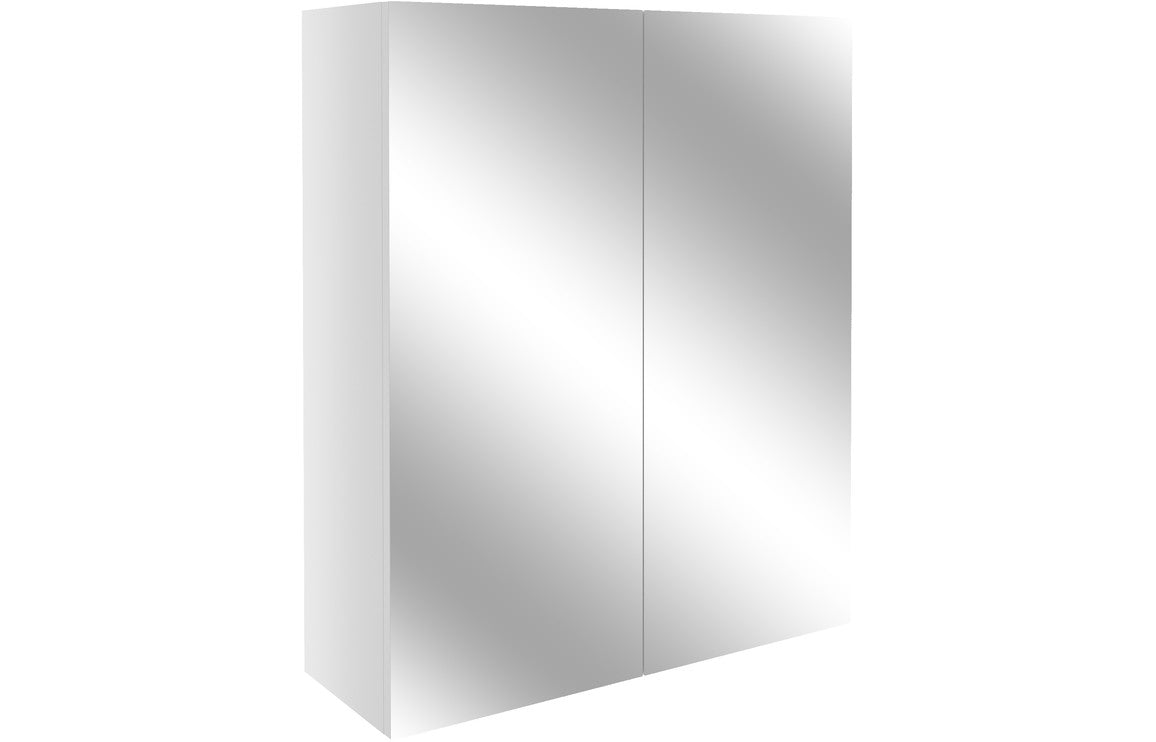 Aria 600mm Mirrored Unit - White Gloss
