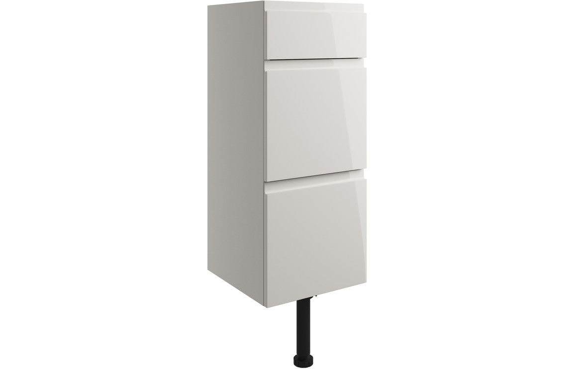 Trysta 300mm 3 Drawer Unit - Pearl Grey Gloss