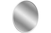 Luminara 550x550mm Round Mirror - Satin White Ash