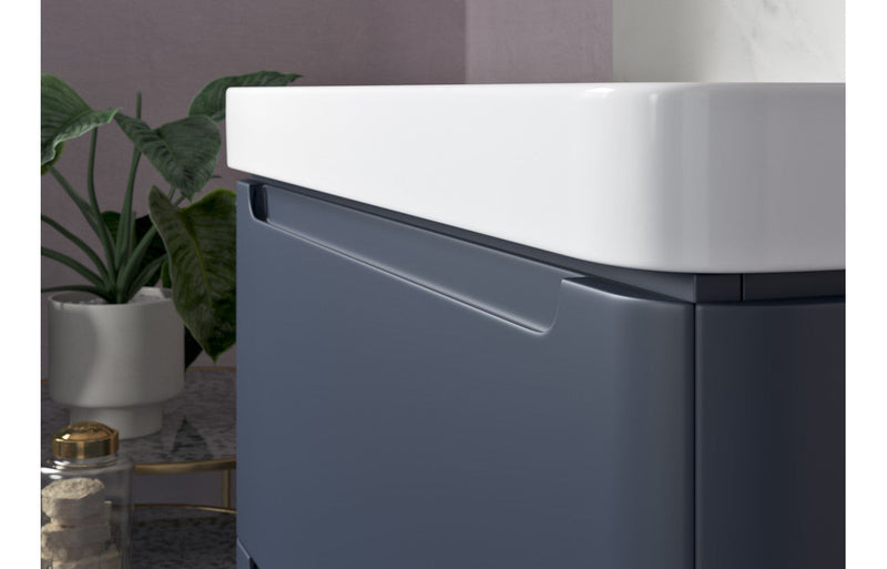 Harmony 350mm 2 Door Wall Hung Tall Unit - Matt Indigo