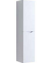 Crescent 300mm Wall Hung Tall Boy Curved Waterproof Storage Unit