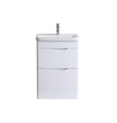 Crescent 600mm Waterproof Curved PVC Vanity Unit With Drawers and Basin