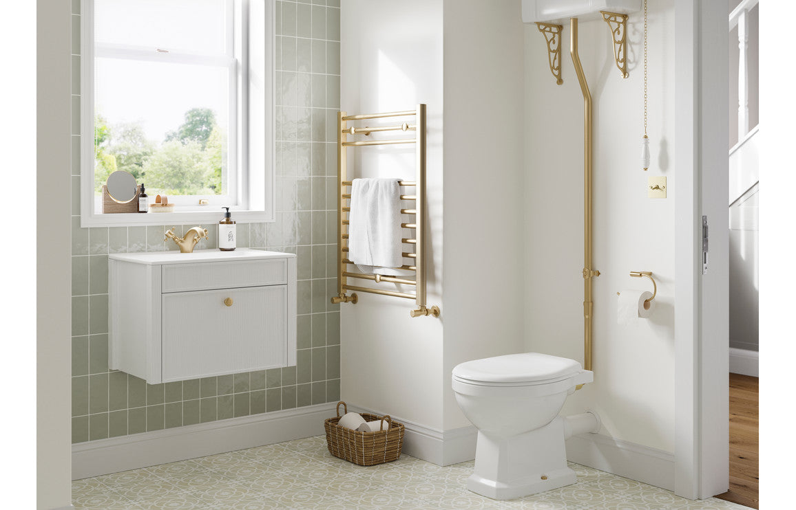 Luminara 510mm WC Unit - Satin White Ash